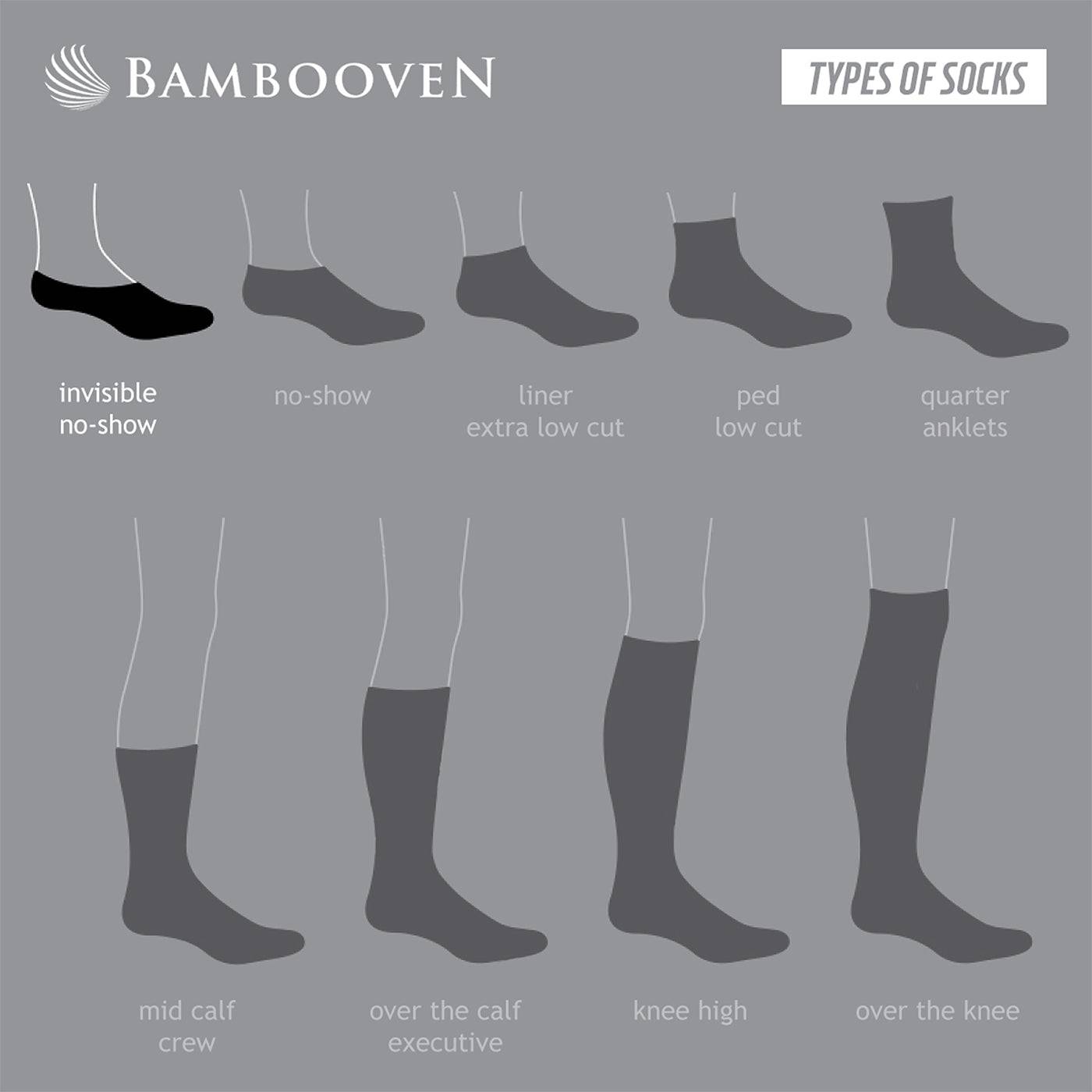 Women's Bamboo No Show Invisible Socks 6-Pack - 612