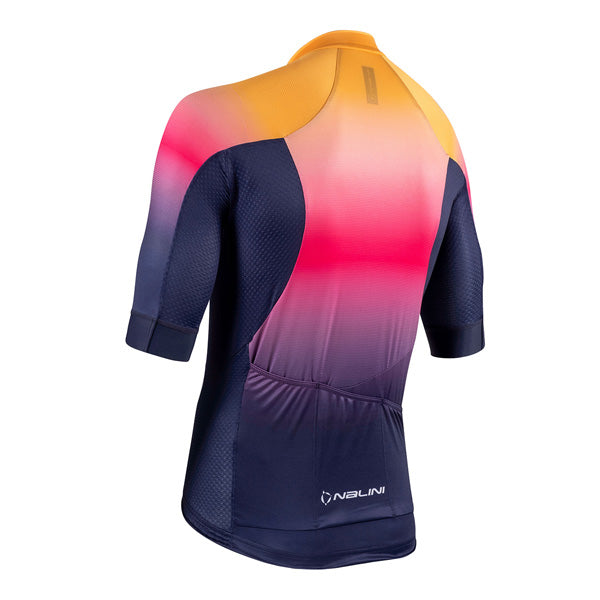 Nalini BAS SPEED Men's Cycling Jersey (Orange/Blue) S, XL