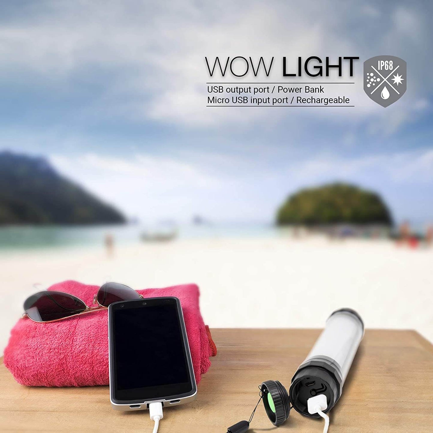 Wow Sports Waterproof Lantern & Flashlight (19-5180/5190)