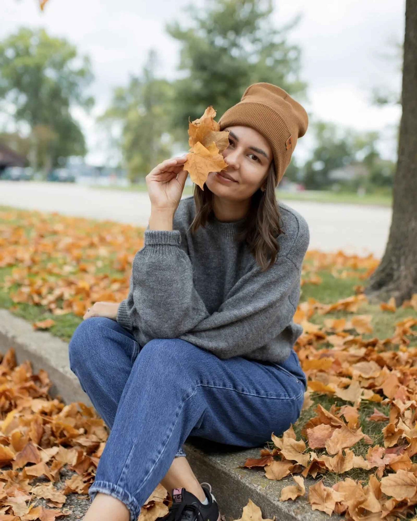HAAKWEAR Camel Brown Beanie - Classic Knit Cuffed Hat Made in USA