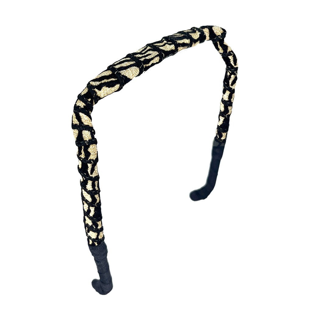 Beige and Black Zebra Headband