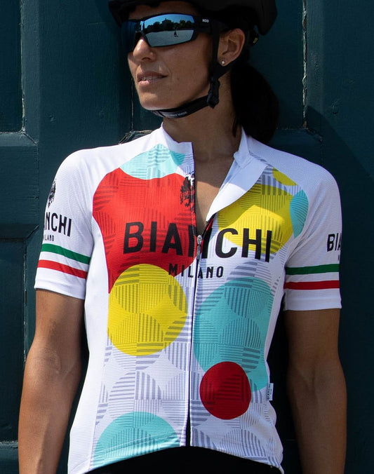 Bianchi Milano Ancipa Women's Cycling Jersey (White / Multicolor) XS, S, XL