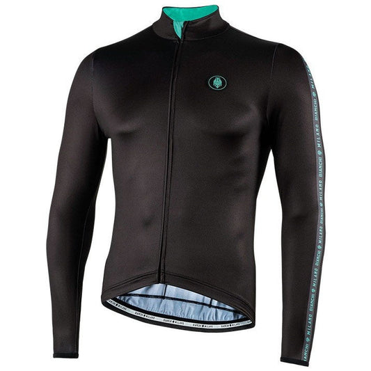 Bianchi VALFURVA Men's Cycling Long Sleeve Thermal Jersey (Black) S, XL, 2XL, 3XL