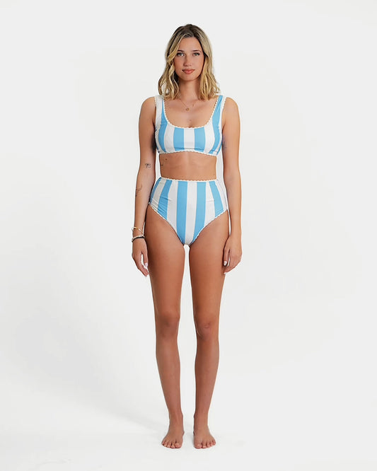 Cabana Stripe Bikini (Blue Poppy)
