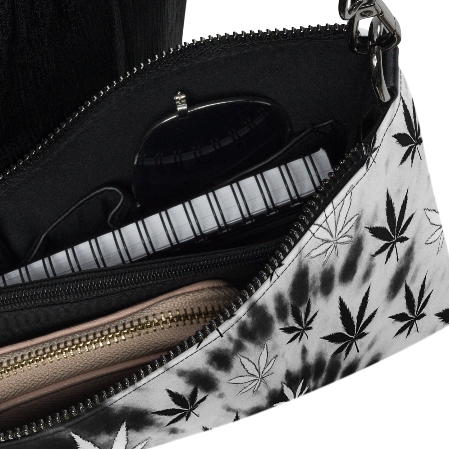 Black and white tiedye 420 Crossbody bag