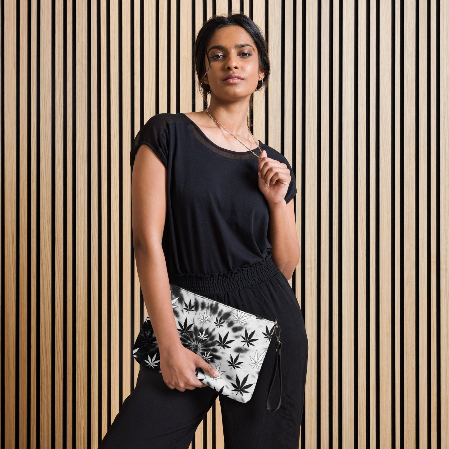 Black and white tiedye 420 Crossbody bag