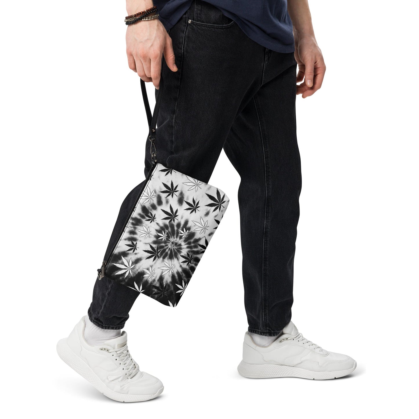 Black and white tiedye 420 Crossbody bag