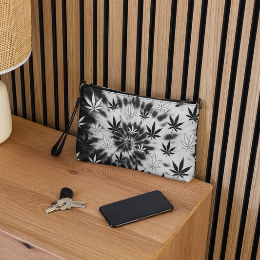 Black and white tiedye 420 Crossbody bag