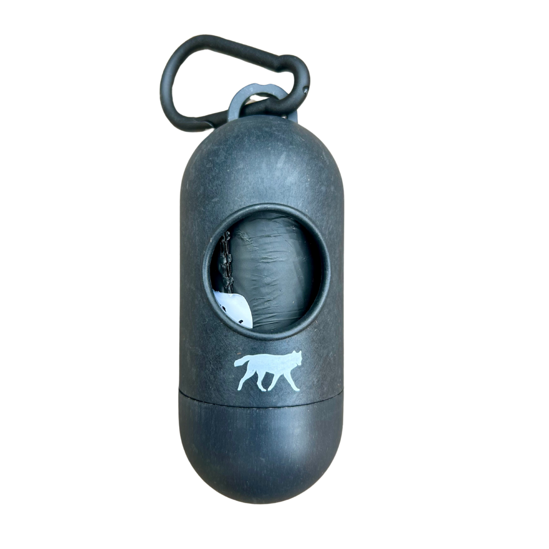 Compostable Dog Poop Bags + Bamboo Dispenser