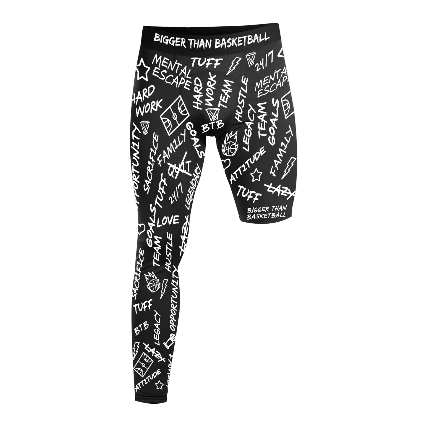 Emotions - Single-Leg Performance Tights - Right - Black