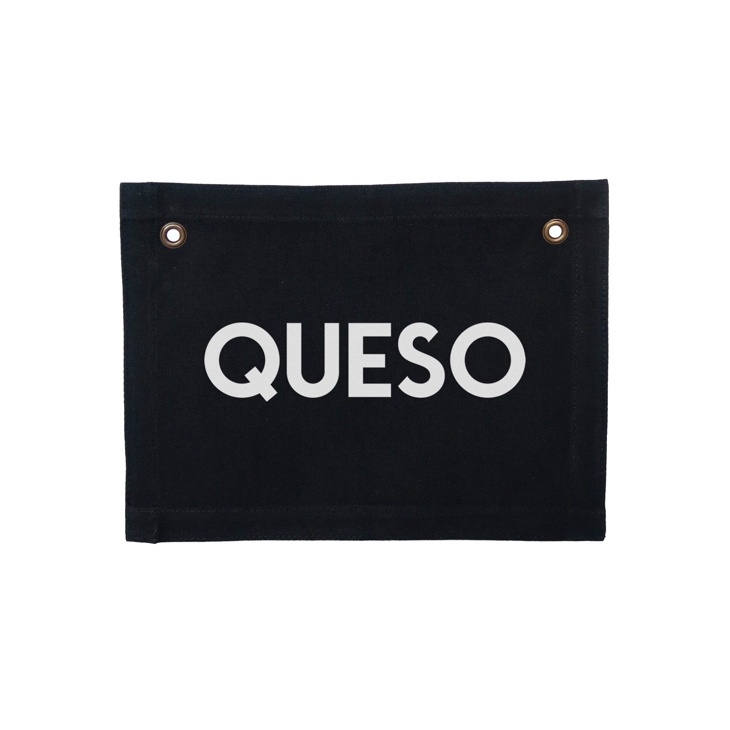 Queso Small Canvas Flag
