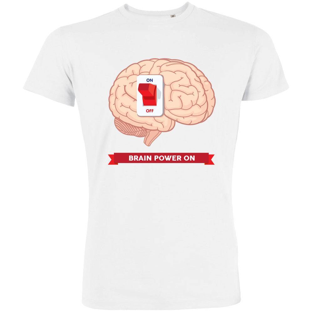 Brain Power On Men's Organic Tee