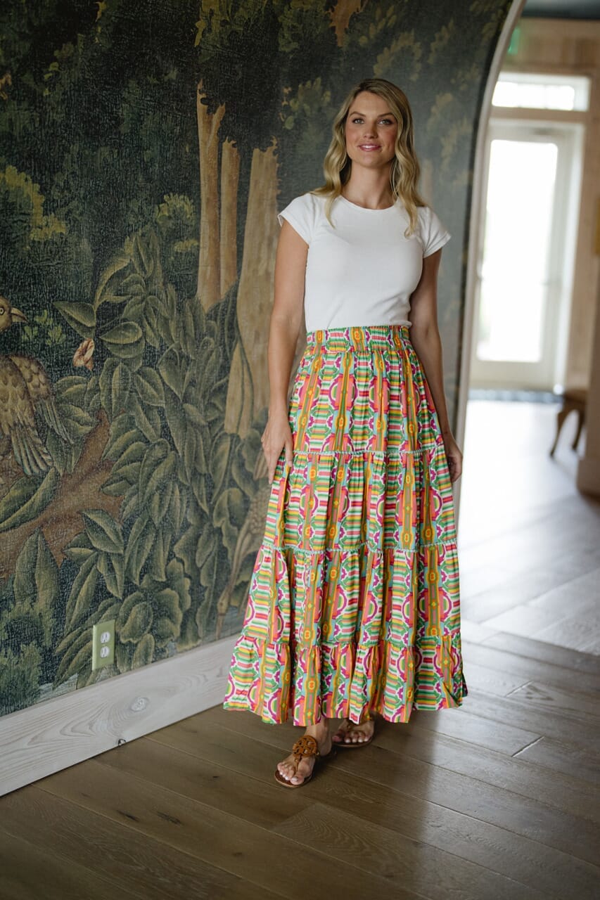 Savannah Maxi Skirt - Geo Print