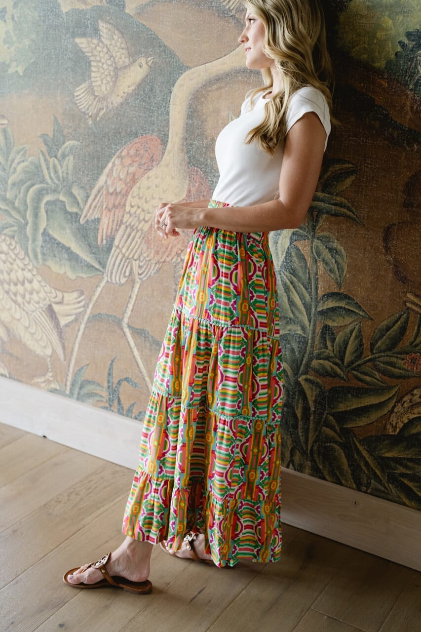 Savannah Maxi Skirt - Geo Print