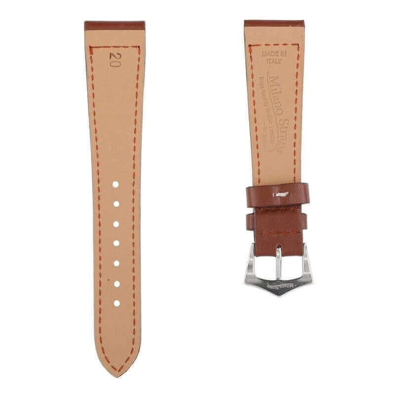 Brown Calfskin Leather Watch Strap