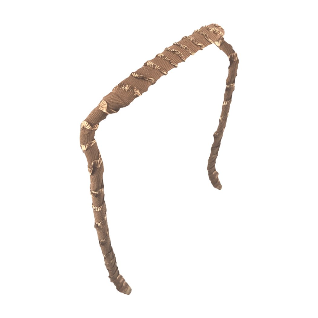 Brown Ruffles Headband