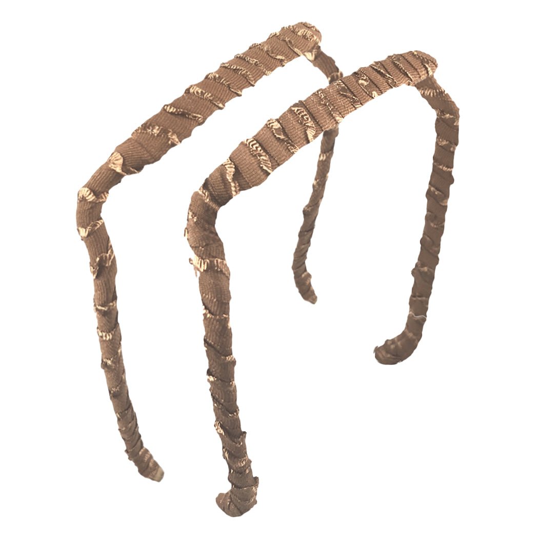 Brown Ruffles Headband