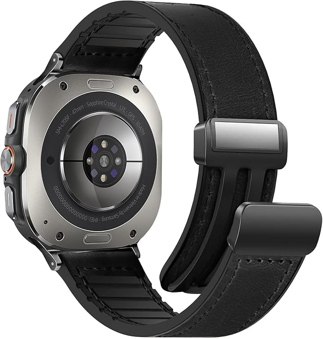 Magnetic Leather Watch Band for Samsung Galaxy Watch Ultra