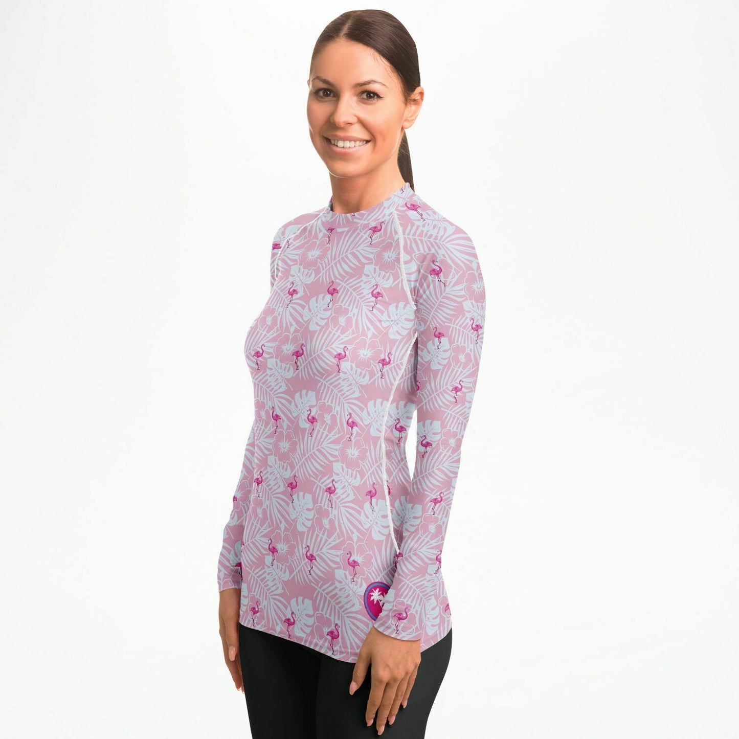 Rad Palm Party Like A Flock Star Women's Rash Guard