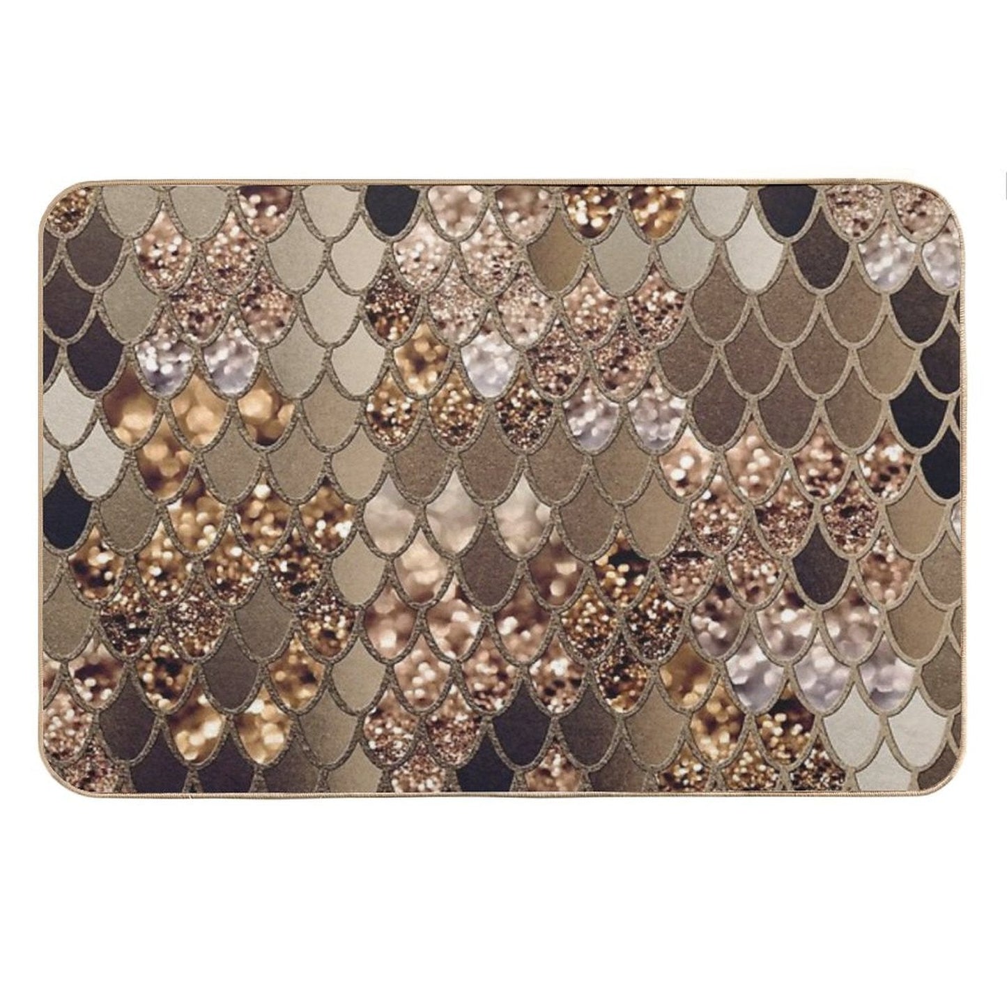 Mermaid Glam Scales #6 (Photo of Glitter Only - Not Reflective) Bath Mat