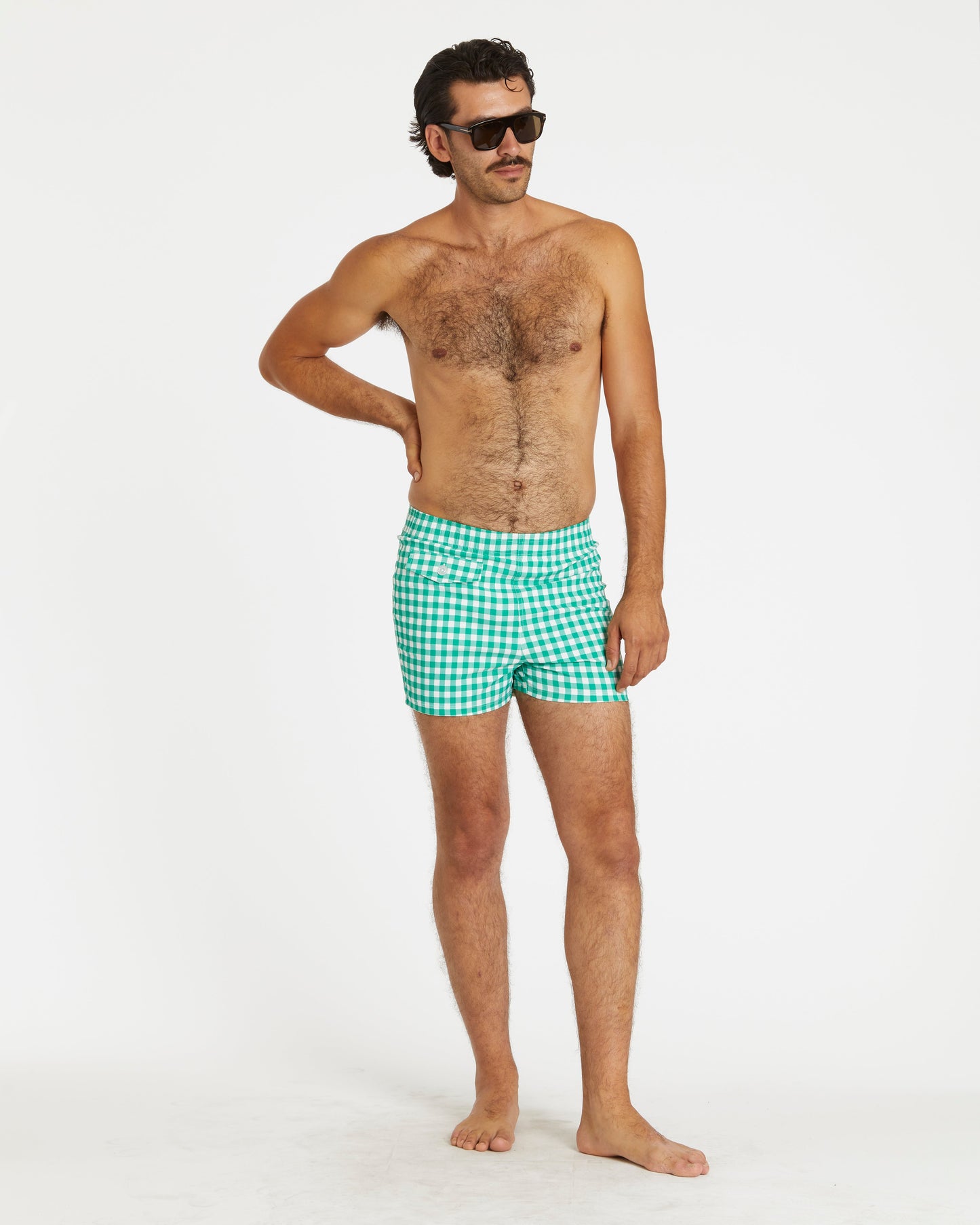 Gingham Cabana Trunk (Green)