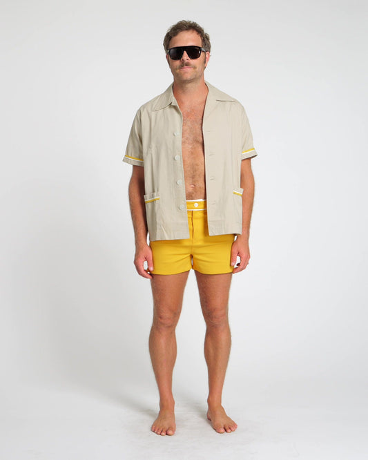 Summer Cabana Shirt (Sand/Gold/White)