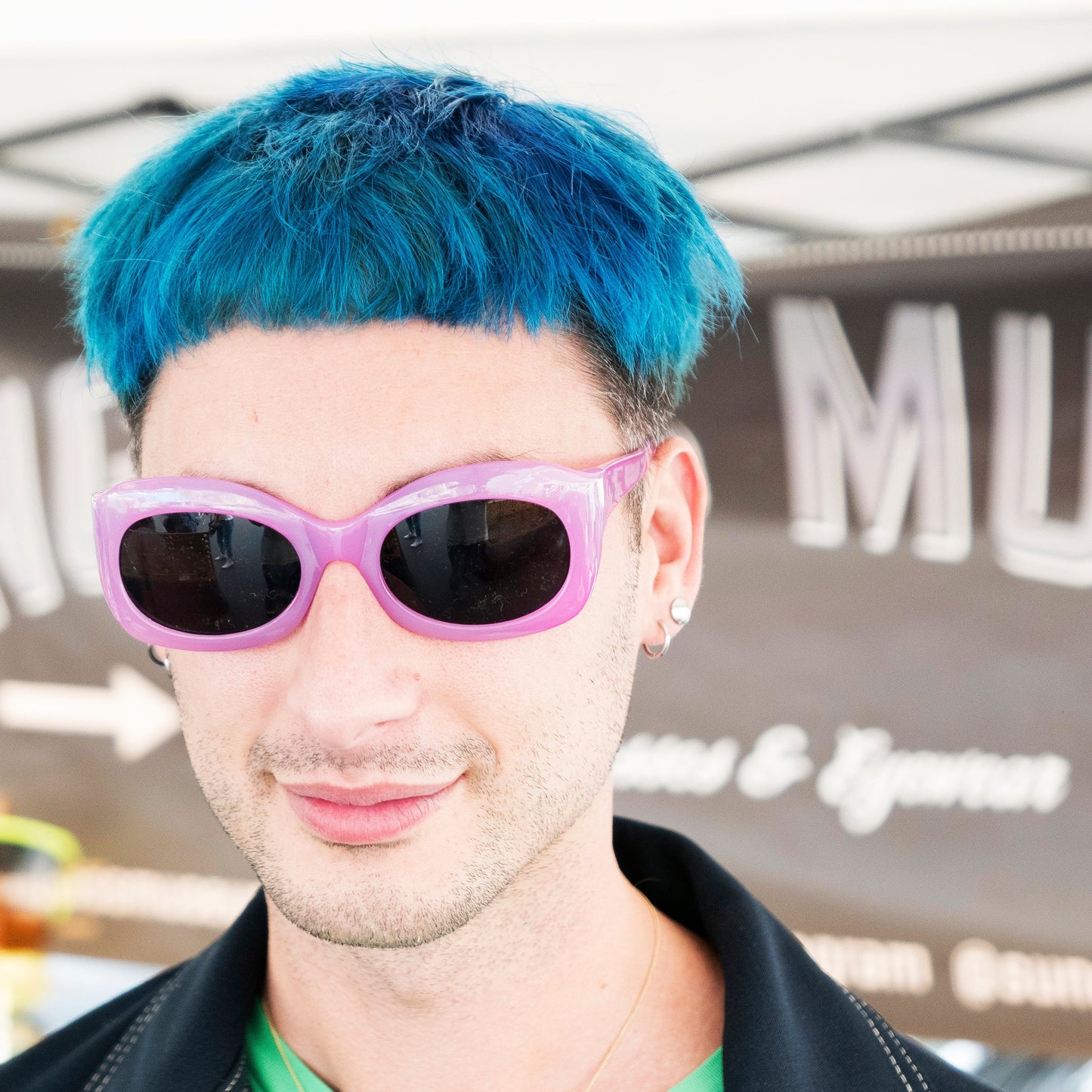 Oval Bug Eye Vintage Cocktail Sunglass - Cassidy