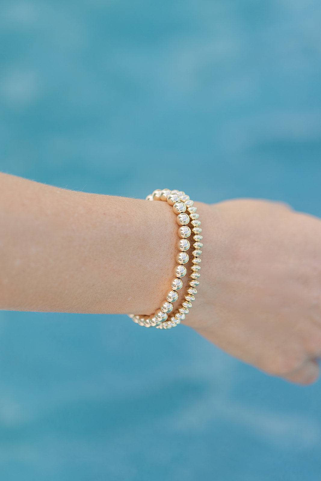 6mm gold ball bracelet