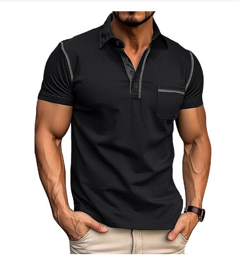 Men's Quick-Dry Polo Shirt - Lightweight Polyester Summer Casual