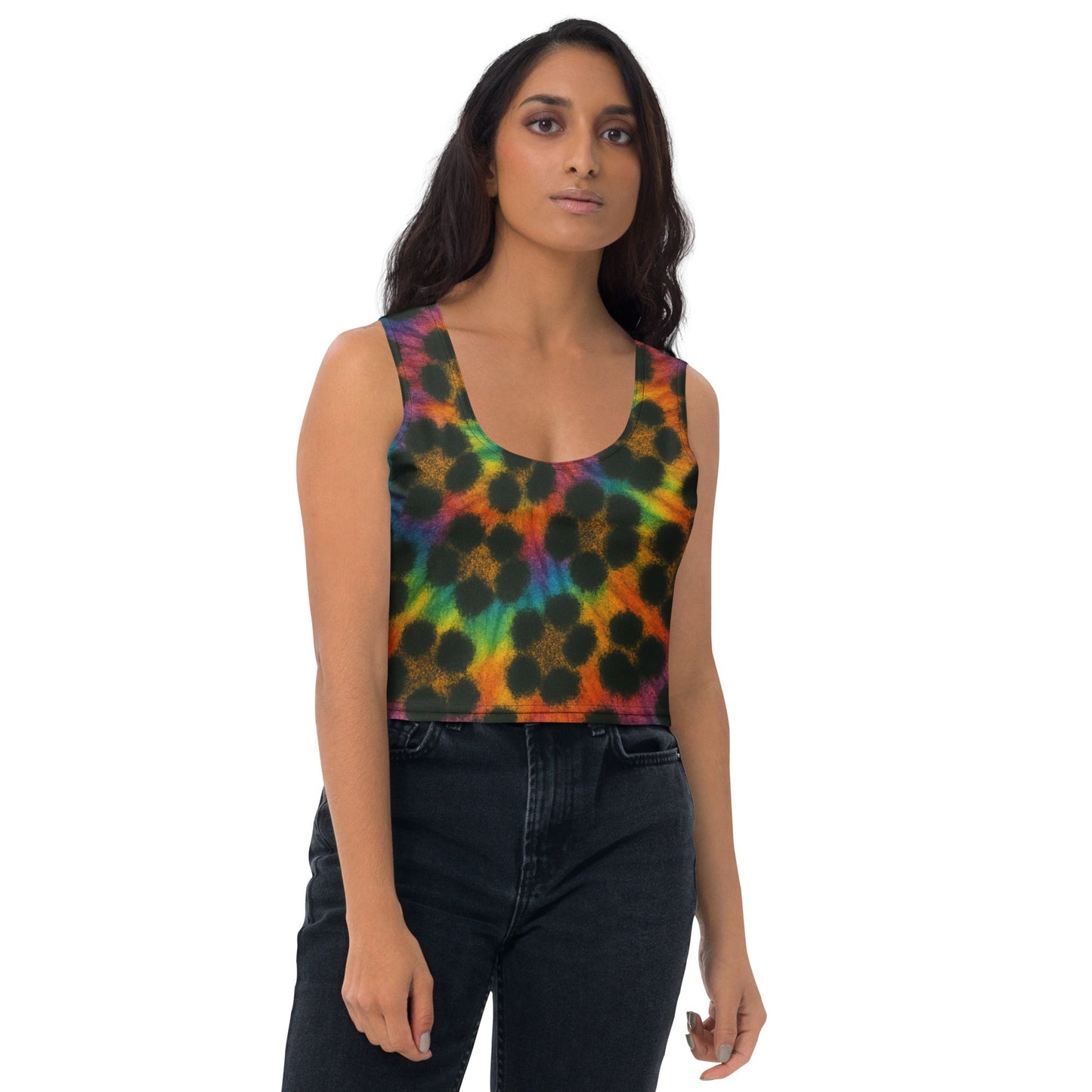 Cheetah Tie-Dye Crop Top