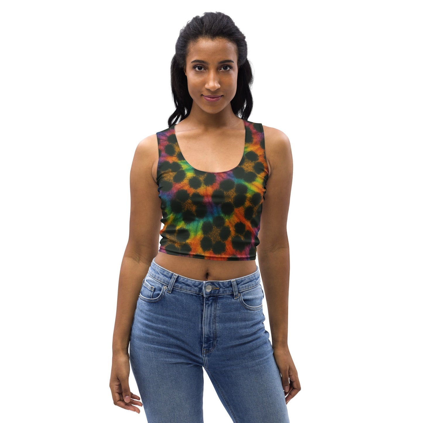 Cheetah Tie-Dye Crop Top