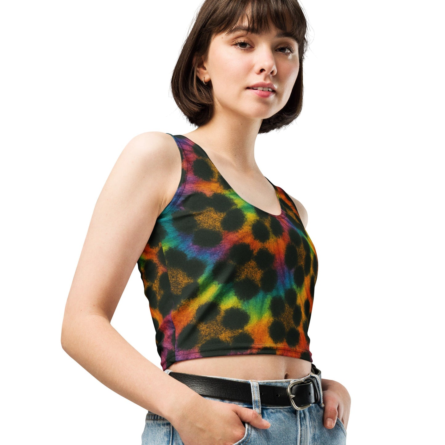 Cheetah Tie-Dye Crop Top