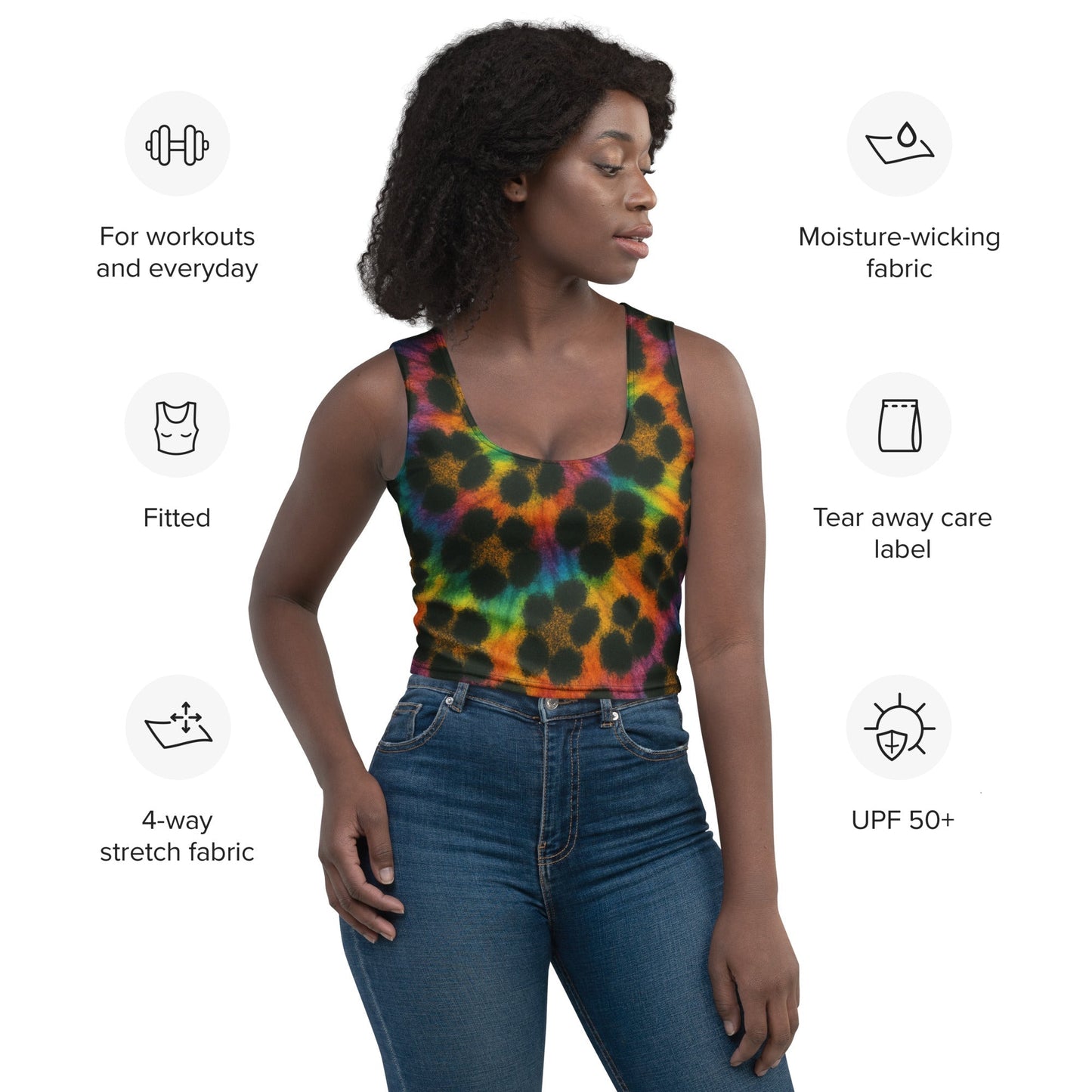 Cheetah Tie-Dye Crop Top