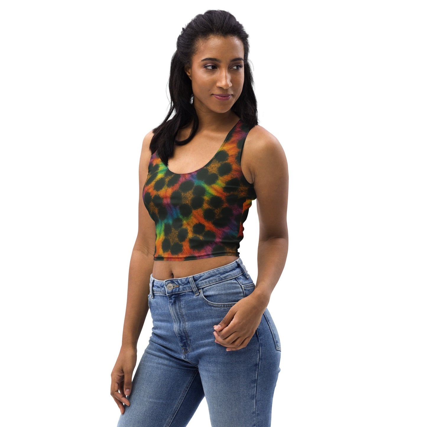 Cheetah Tie-Dye Crop Top