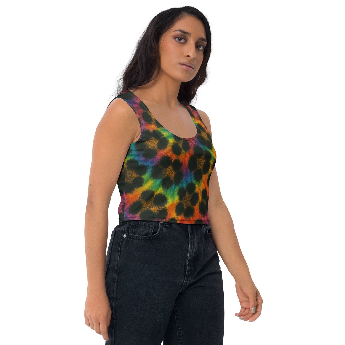 Cheetah Tie-Dye Crop Top