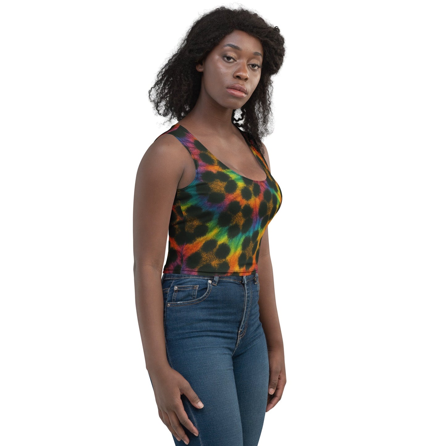 Cheetah Tie-Dye Crop Top