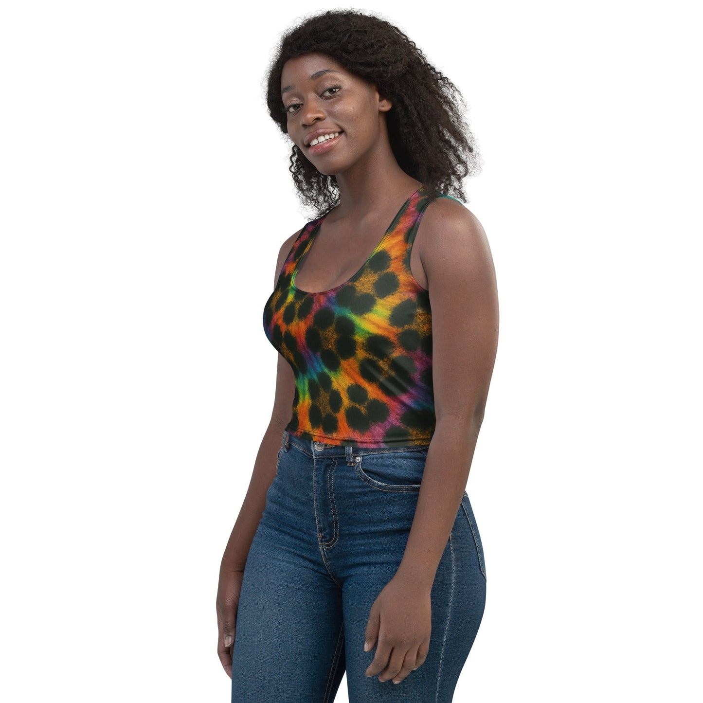 Cheetah Tie-Dye Crop Top