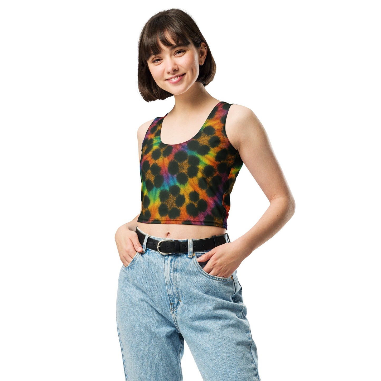 Cheetah Tie-Dye Crop Top
