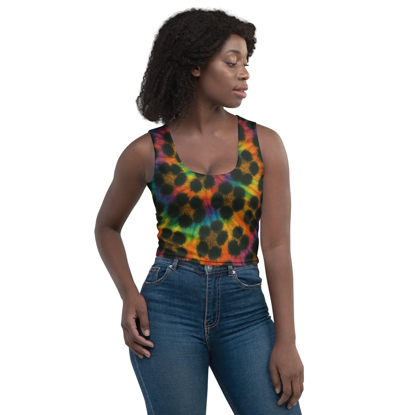 Cheetah Tie-Dye Crop Top