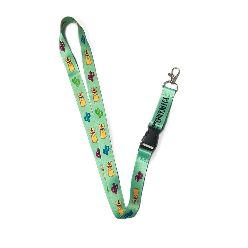 Lanyard - Llamas on Green