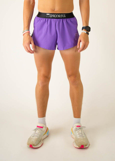 Men's Purple 2" Half Split Shorts (XS, S, M, L, XL)