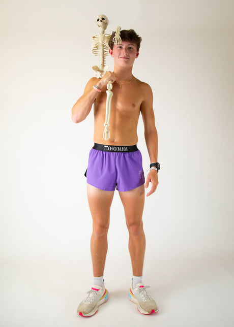 Men's Purple 2" Half Split Shorts (XS, S, M, L, XL)