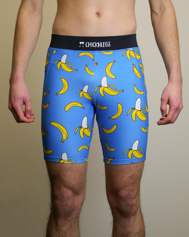 Men's Blue Bananas 8" Half Tights XS S M L XL
