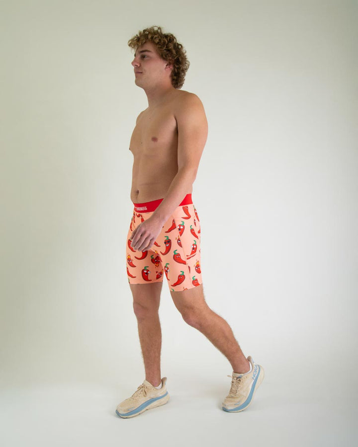 Men's Red Chase Chilis 8" Half Tights XS S M L XL