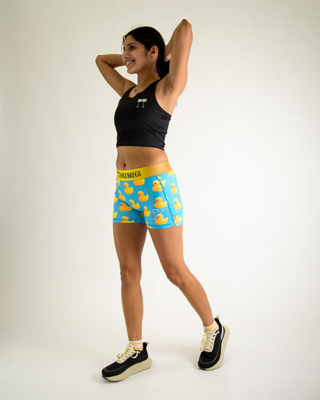Women's Rubber Ducky 3" 2-Pocket Compression Shorts XS S M L XL