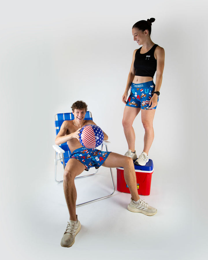 Men's Pool Party 4" Half Split Shorts (XS, S, M, L, XL)