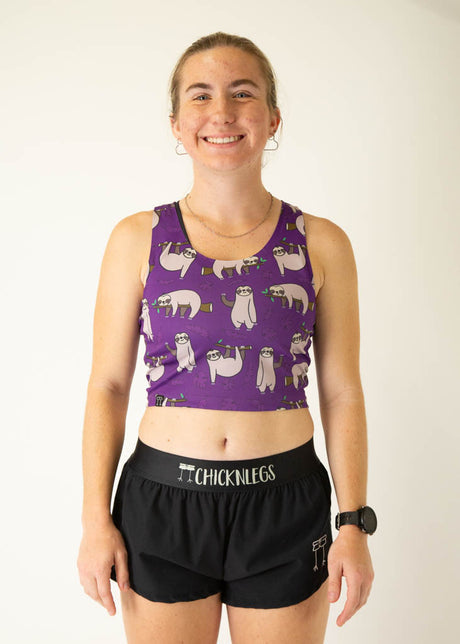 Women's Sloths Power Crop Top XS-XL