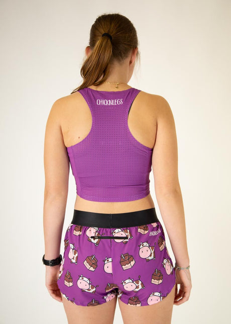 Women's Deep Purple Power Crop Top XS-XL