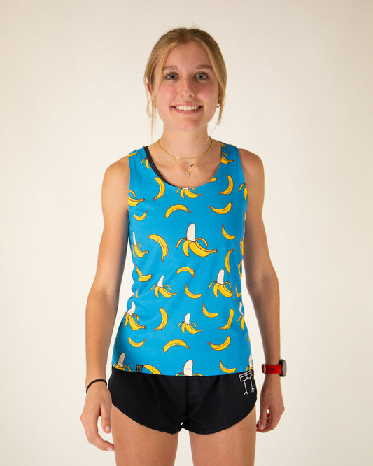 Women's Blue Bananas Performance Singlet XXS-XL