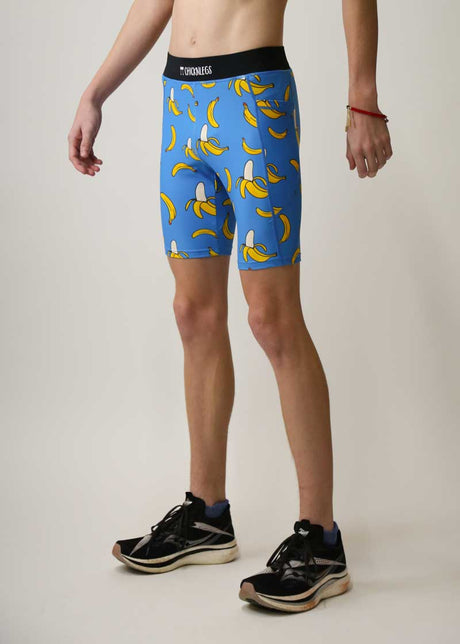 Men's Blue Bananas 8" Half Tights XS S M L XL